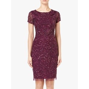 Adrianna Papell Fully Beaded Sheath Dress
